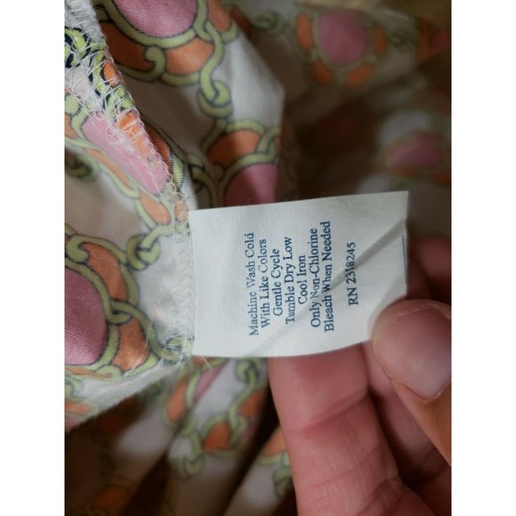 Vineyard Vines Sz 6 Tunic Mandarin Neck Long Sleeve Multicolor Graphic Top - Picture 7 of 12